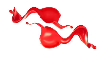 Splash of fluid. 3d illustration, 3d rendering.