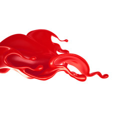 Splash of fluid. 3d illustration, 3d rendering.