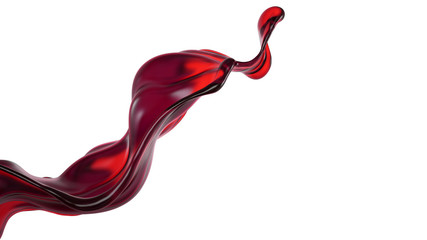 Splash of fluid. 3d illustration, 3d rendering.