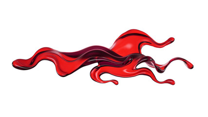 Splash of fluid. 3d illustration, 3d rendering.