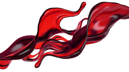 Splash of fluid. 3d illustration, 3d rendering.