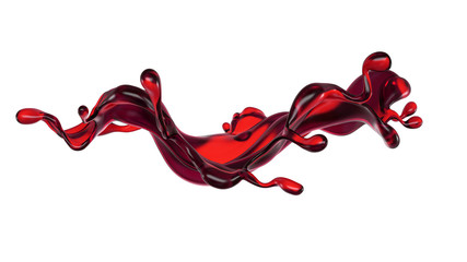 Splash of fluid. 3d illustration, 3d rendering.