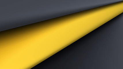Geometric gray and yellow shapes