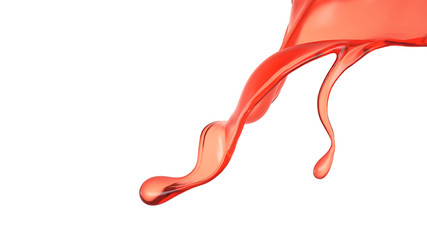 Splash of fluid. 3d illustration, 3d rendering.