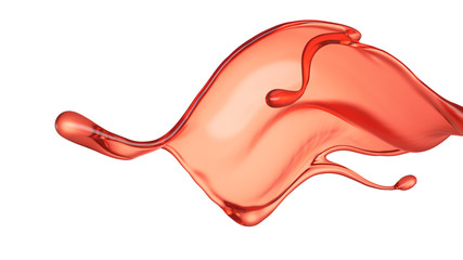 Splash of fluid. 3d illustration, 3d rendering.