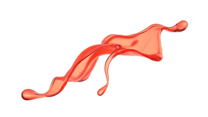 Splash of fluid. 3d illustration, 3d rendering.