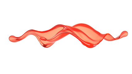 Splash of fluid. 3d illustration, 3d rendering.