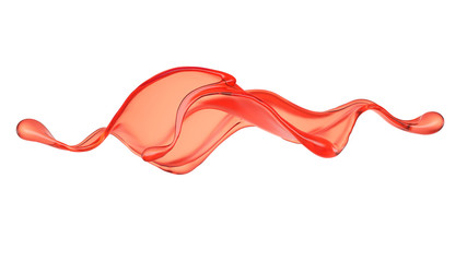 Splash of fluid. 3d illustration, 3d rendering.