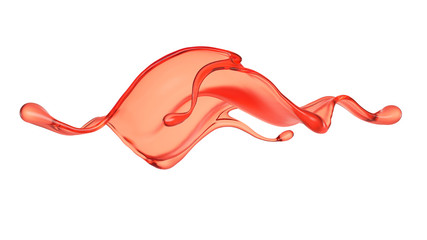 Splash of fluid. 3d illustration, 3d rendering.