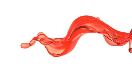 Fototapeta premium Splash of fluid. 3d illustration, 3d rendering.