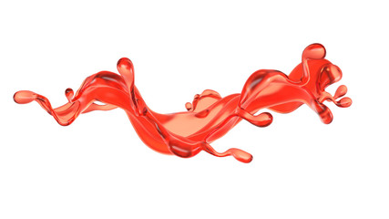 Splash of fluid. 3d illustration, 3d rendering.