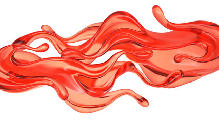 Splash of fluid. 3d illustration, 3d rendering.