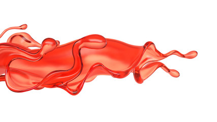 Splash of fluid. 3d illustration, 3d rendering.