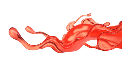 Splash of fluid. 3d illustration, 3d rendering.