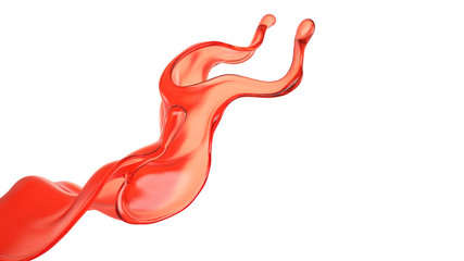 Splash of fluid. 3d illustration, 3d rendering.