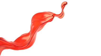 Splash of fluid. 3d illustration, 3d rendering.