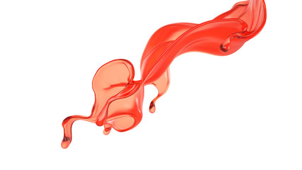 Splash of fluid. 3d illustration, 3d rendering.