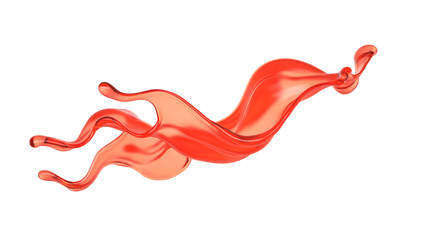 Splash of fluid. 3d illustration, 3d rendering.