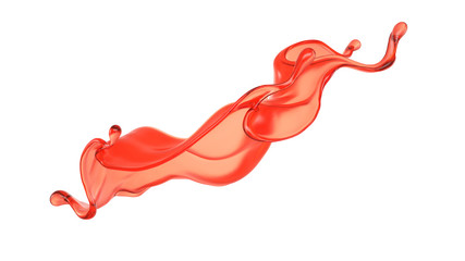 Splash of fluid. 3d illustration, 3d rendering.