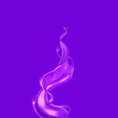 Splash of fluid. 3d illustration, 3d rendering.