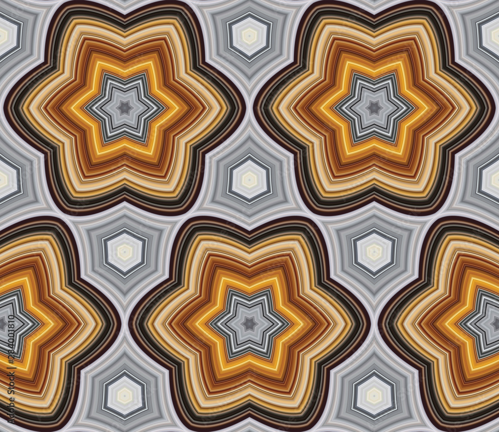 Poster abstract seamless pattern of many shapes. vector kaleidoscope.