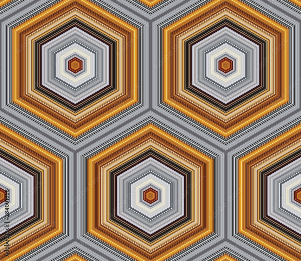 Poster abstract hexagons seamless pattern. vector geometric pattern of many shapes.