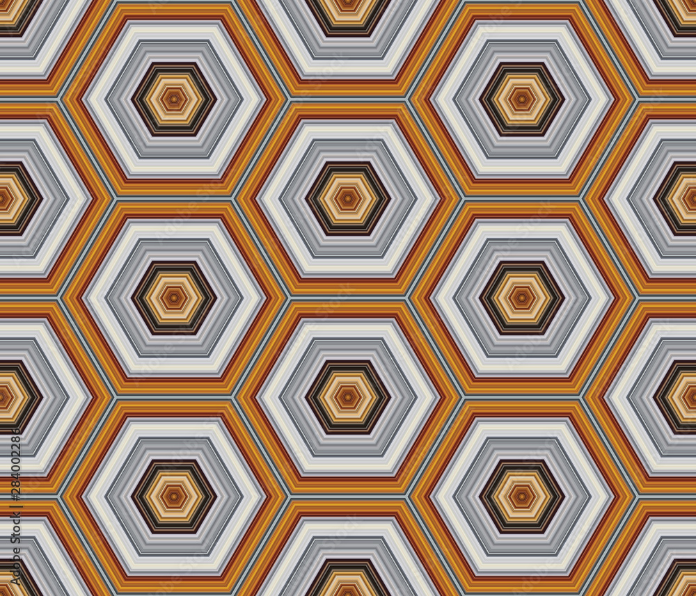 Poster abstract hexagons seamless pattern. vector geometric pattern of many shapes.
