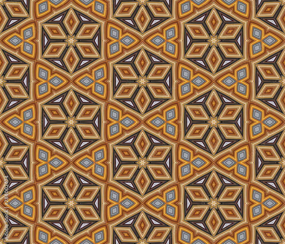 Poster abstract hexagons seamless pattern. vector geometric pattern of many shapes.