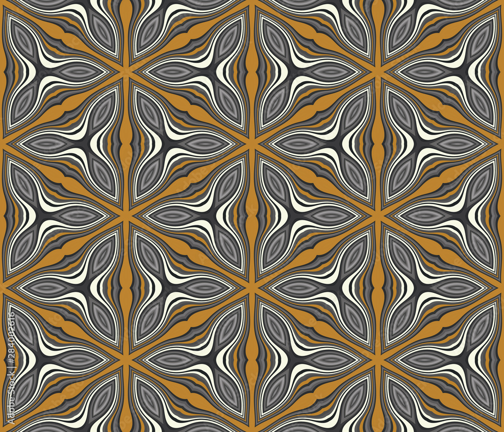 Poster abstract seamless pattern of many shapes. vector kaleidoscope.