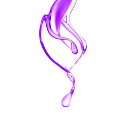 Splash of fluid. 3d illustration, 3d rendering.