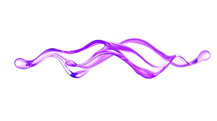 Splash of fluid. 3d illustration, 3d rendering.
