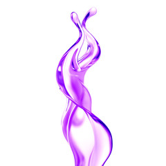 Fototapeta premium Splash of fluid. 3d illustration, 3d rendering.