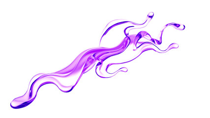 Splash of fluid. 3d illustration, 3d rendering.