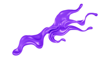 Splash of fluid. 3d illustration, 3d rendering.