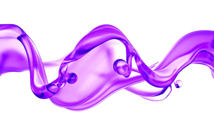 Splash of fluid. 3d illustration, 3d rendering.