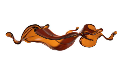 Splash of fluid. 3d illustration, 3d rendering.