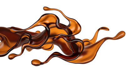 Splash of fluid. 3d illustration, 3d rendering.
