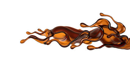 Splash of fluid. 3d illustration, 3d rendering.