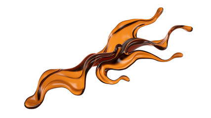 Splash of fluid. 3d illustration, 3d rendering.