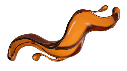 Splash of fluid. 3d illustration, 3d rendering.