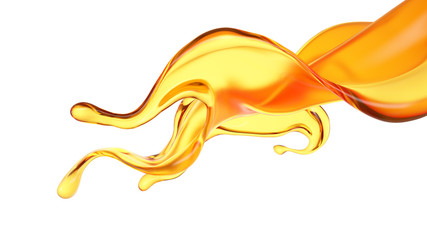 Splash of fluid. 3d illustration, 3d rendering.