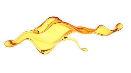 Splash of fluid. 3d illustration, 3d rendering.