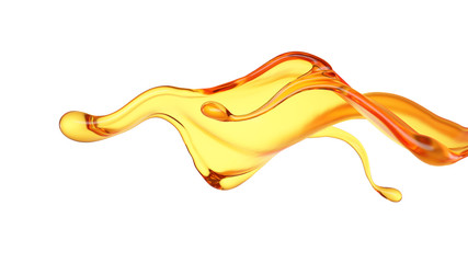 Splash of fluid. 3d illustration, 3d rendering.