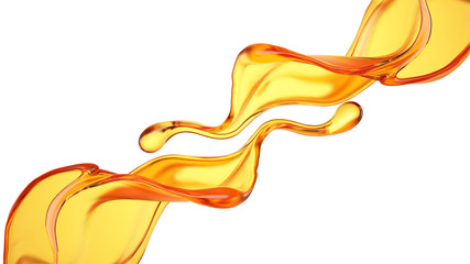 Splash of fluid. 3d illustration, 3d rendering.