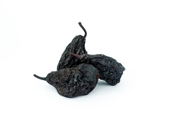 Three dry pears isolated healthy chips