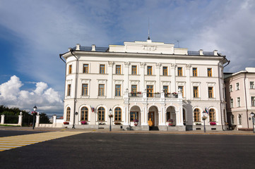 Fototapeta na wymiar City Hall building architectural monument of Kazan, Tatarstan Republic.