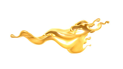 Fototapeta premium Splash of fluid. 3d illustration, 3d rendering.