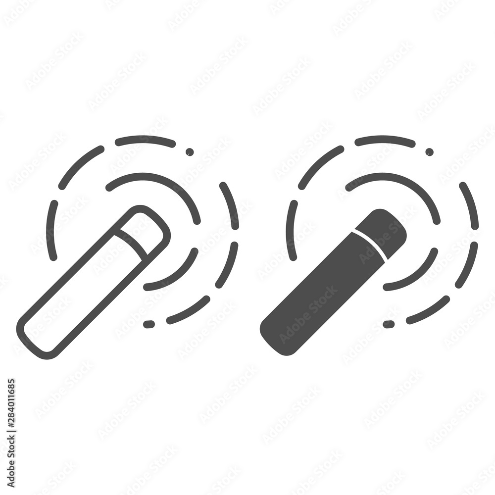Aufkleber magic wand line and glyph icon. design tools vector illustration isolated on white. photo edit tool 