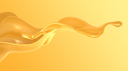 Splash of fluid. 3d illustration, 3d rendering.