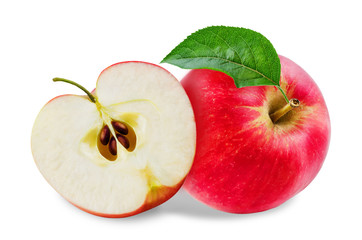 Apples on the white isolated background